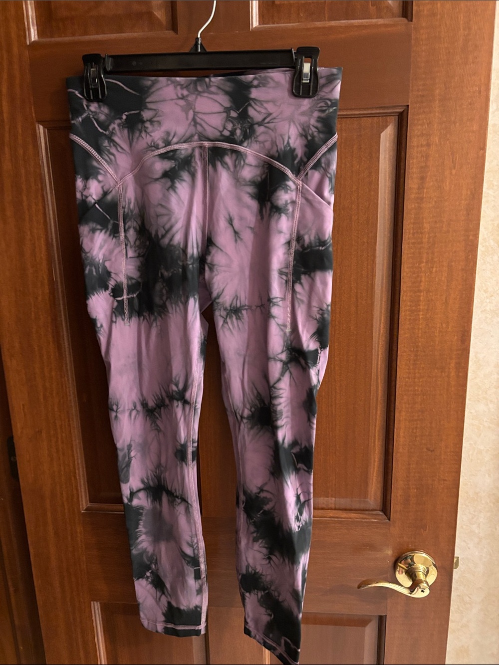 lululemon athletica Pink and Black Tie-Dye Leggings